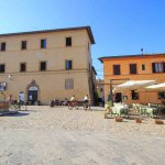 Monteriggioni, Piazza Roma, Italy, Tuscany