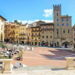 Arezzo, Piazza Grande, Toskana, Italien