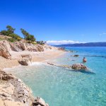 Girandella Strand, Rabac, Istrien, Kroatien