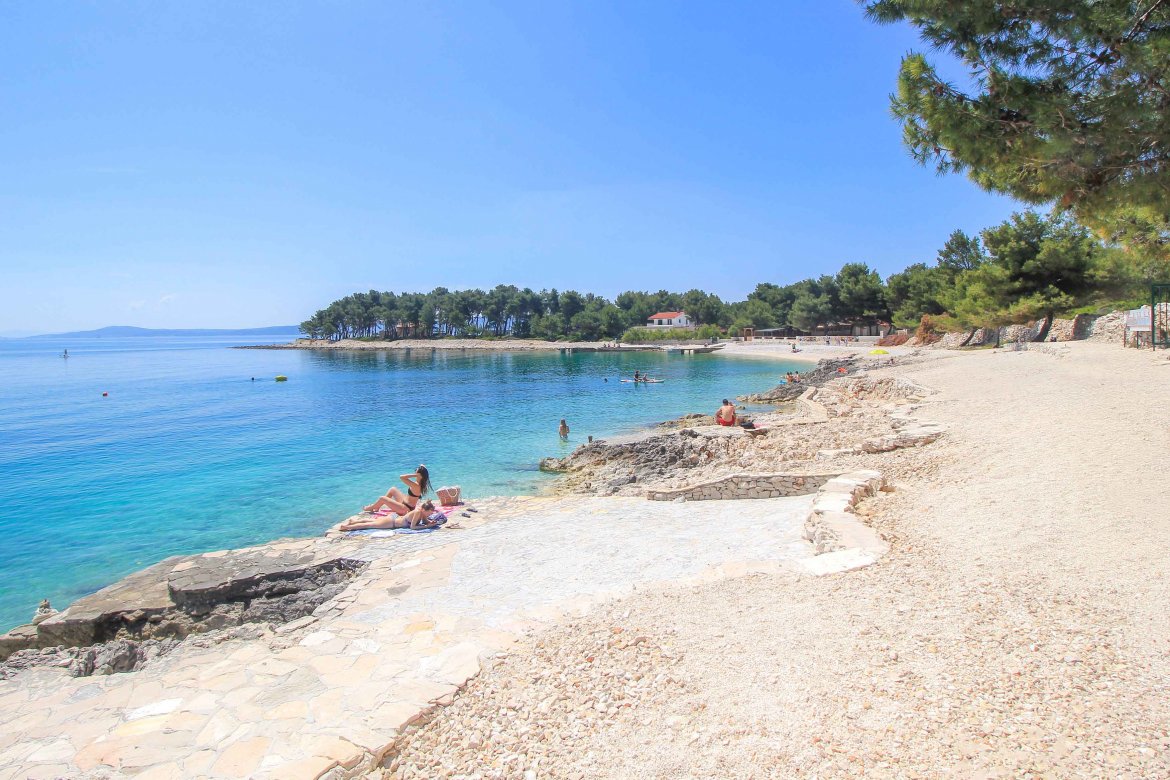 Strand Labadusa, Insel Ciovo, Trogir, Kroatien