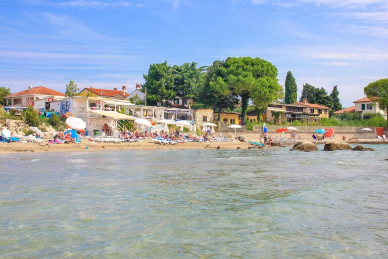 Strand Zambratija, Umag, Istrien, Kroatien