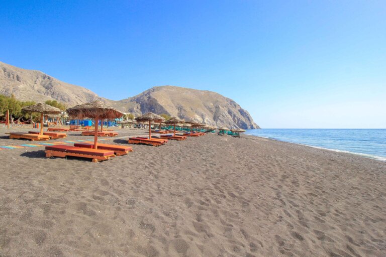 Perissa Beach, Santorini, Greece