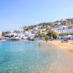 Plage de la ville de Mykonos, Mykonos, Grèce