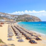 Plage d'Elia, Mykonos, Grèce