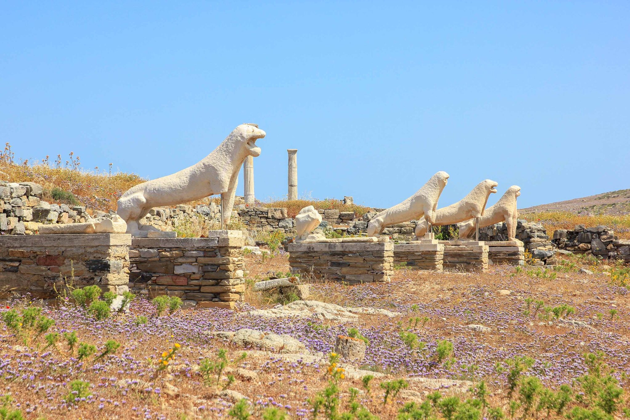 Delos, Griechenland Die antike Insel nahe Mykonos PlacesofJuma