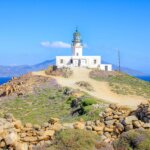 Le phare d'Armenistis, Mykonos, Grèce