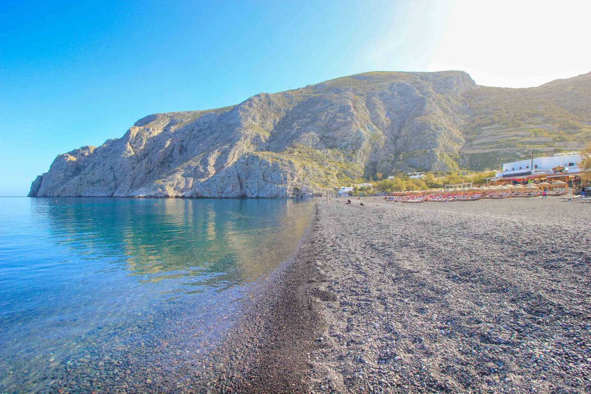 Kamari Beach, Santorini, Griechenland