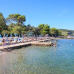 Strand Delfincek, Izola, Slowenien