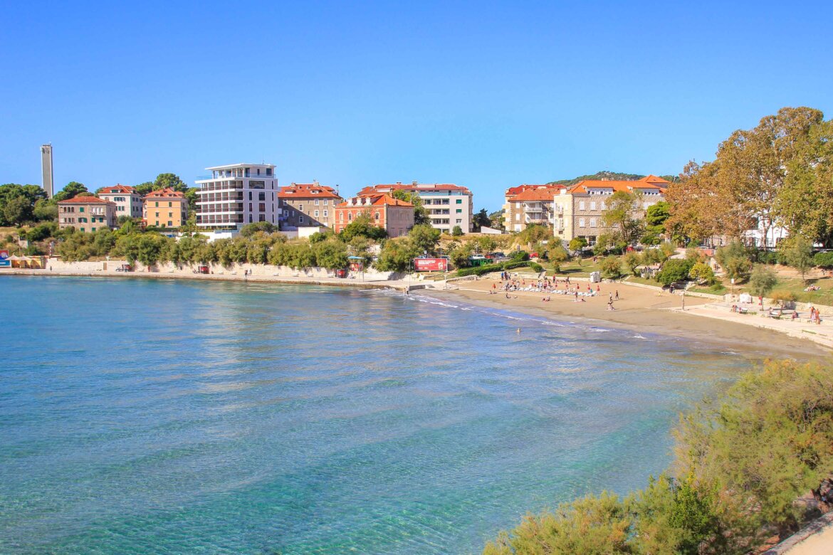 Strand Bacvice Beach, Sandstrand, Split, Kroatien