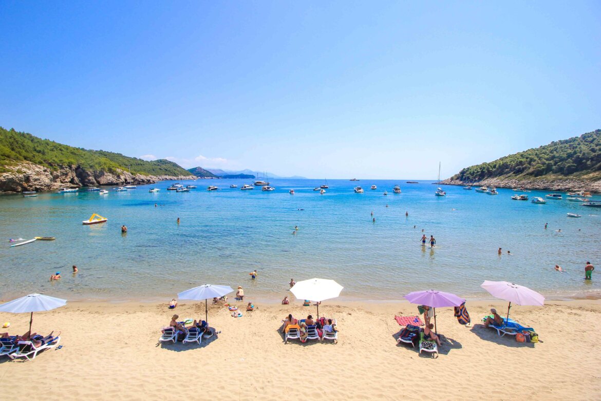 Strand Sunj Beach, Insel Lopud, Kroatien