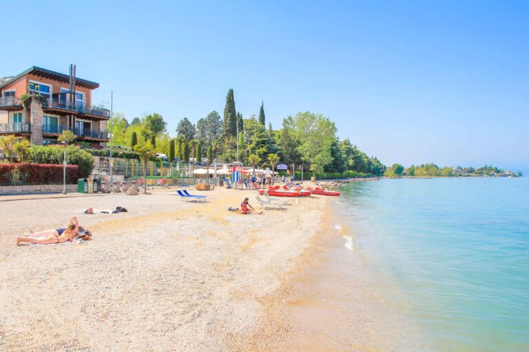 Lido Cappuccini Beach, Peschiera del Garda, Lake Garda, Italy