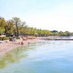 Strand Spiaggia D'Oro, Lazise, Gardasee, Italien