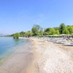 Plage Spiaggia La Bosca, Lazise, Lac de Garde, Italie